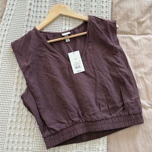 NEW a new day Sleeveless Smocked Blouse Size M